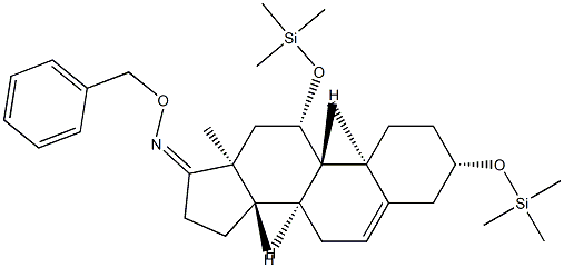 3β,11β-Bis(trimethylsiloxy)androst-5-en-17-one O-benzyl oxime Structure