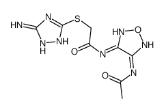 N-(4-Acetamido-1,2,5-oxadiazol-3-yl)-2-[(5-amino-1H-1,2,4-triazol-3-yl)sulfanyl]acetamide结构式