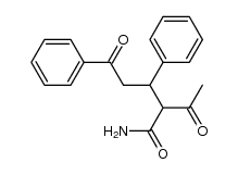 2-(1-Phenyl-2-carbamoyl-3-butenone)-acetophenone Structure