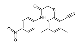 2-(3-cyano-4,6-dimethylpyridin-2-yl)sulfanyl-N-(4-nitrophenyl)acetamide结构式