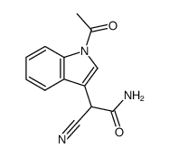 2-(1-acetyl-indol-3-yl)-2-cyano-acetamide Structure