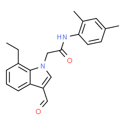 1H-Indole-1-acetamide,N-(2,4-dimethylphenyl)-7-ethyl-3-formyl-(9CI) Structure