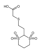 2-[2-(1,1,3,3-tetraoxo-1,3-dithian-2-yl)ethylsulfanyl]acetic acid Structure