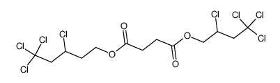Succinic acid 2,4,4,4-tetrachloro-butyl ester 3,5,5,5-tetrachloro-pentyl ester Structure