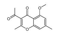 3-acetyl-5-methoxy-2,7-dimethylchromen-4-one结构式
