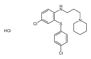 4-chloro-2-(4-chlorophenyl)sulfanyl-N-(3-piperidin-1-ylpropyl)aniline,hydrochloride Structure