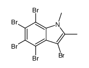 3,4,5,6,7-pentabromo-1,2-dimethylindole Structure