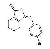 3-(4-bromophenyl)imino-4,5,6,7-tetrahydro-2-benzofuran-1-one Structure