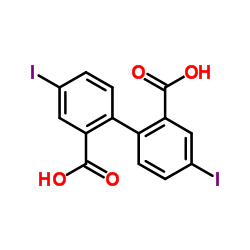 4,4'-二碘-[1,1'-联苯] -2,2'-二羧酸结构式