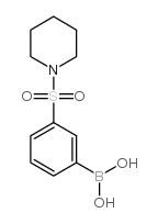 3-(1-哌啶基砜基)苯硼酸结构式