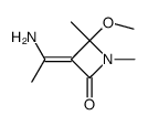N-Methyl-3-(aminoethylidene)-4-methoxy-4-methyl-2-azetidinone Structure