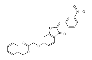 benzyl 2-[[2-[(3-nitrophenyl)methylidene]-3-oxo-1-benzofuran-6-yl]oxy]acetate Structure