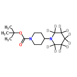 [1,4'-联哌啶]-1'-羰基-d10-1'-羧酸叔丁酯结构式