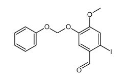 2-iodo-4-methoxy-5-(phenoxymethoxy)benzaldehyde Structure