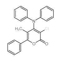 3-chloro-4-(diphenylamino)-5-methyl-6-phenyl-pyran-2-one Structure