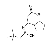 3-((叔丁氧羰基)氨基)-3-环戊基丙酸结构式
