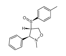 (3S,4S)-2-methyl-3-phenyl-4-((R)-p-tolylsulfinyl)isoxazolidine结构式