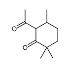 6-acetyl-2,2,5-trimethylcyclohexan-1-one结构式