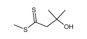 3-Hydroxy-3-methyl-butandithiosaeure-methylester结构式