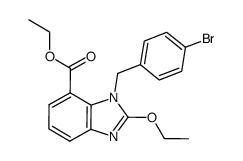 ethyl 1-(4-bromobenzyl)-2-ethoxy-benzimidazole-7-carboxylate结构式