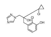 1H-1,2,4-Triazole-1-ethanol, α-(1-chlorocyclopropyl)-α-[(2-chloro-3-hydroxyphenyl)methyl] Structure