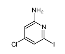 4-chloro-6-iodopyridin-2-amine结构式