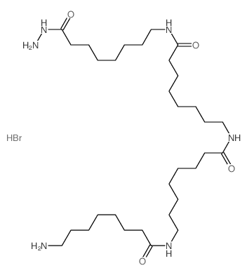 Octanoic acid,8-[[8-[[8-[(8-amino-1-oxooctyl)amino]-1-oxooctyl]amino]-1-oxooctyl]amino]-,hydrazide, hydrobromide (1:2)结构式