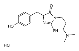 Hydantoin, 3-(3-(dimethylamino)propyl)-5-(p-hydroxyphenyl)-2-thio-, hy drochloride Structure
