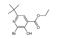 2-bromo-6-tert-butyl-3-hydroxy-isonicotinic acid ethyl ester Structure
