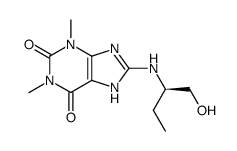 (R)-(+)-8-(1-hydroxy-2-butyl)-aminotheophylline Structure