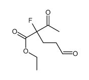 ethyl 2-acetyl-2-fluoro-5-oxopentanoate Structure