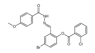 Benzoic acid, 2-chloro-, 4-bromo-2-[[2-(4-methoxybenzoyl)hydrazinylidene]methyl]phenyl ester Structure
