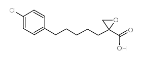 2-[5-(4-chlorophenyl)pentyl]oxirane-2-carboxylic acid Structure