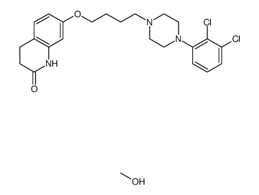 7-[4-[4-(2,3-dichlorophenyl)-1-piperazinyl]butoxy]-3,4-dihydro-2(1H)-quinolinone methanol solvate Structure
