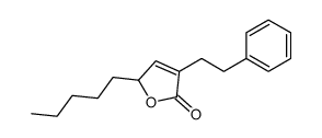 2-pentyl-4-(2-phenylethyl)-2H-furan-5-one结构式