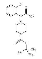 2-(4-Boc-哌嗪)-α-(2-氯苯基)乙酸结构式
