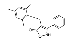 3-phenyl-4-[(2,4,6-trimethylphenyl)methyl]-2H-1,2-oxazol-5-one结构式