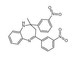 2-methyl-2,4-bis(3-nitrophenyl)-1,3-dihydro-1,5-benzodiazepine结构式