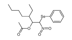 2-acetoxy-3-ethyl-1-nitro-1-phenylselenoheptane Structure