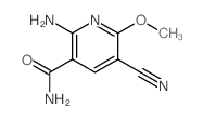 2-amino-5-cyano-6-methoxy-pyridine-3-carboxamide structure