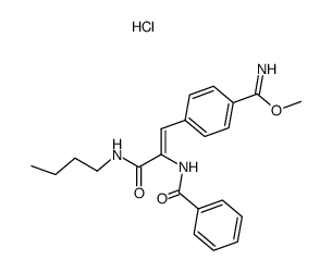 4-((Z)-2-Benzoylamino-2-butylcarbamoyl-vinyl)-benzimidic acid methyl ester; hydrochloride结构式