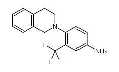 4-(3,4-二氢-1H-异喹啉-2-基)-3-三氟甲基苯胺结构式