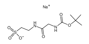 sodium 2-(2-((tert-butoxycarbonyl)amino)acetamido)ethane-1-sulfonate结构式