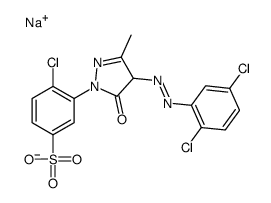 sodium 4-chloro-3-[4-[(2,5-dichlorophenyl)azo]-4,5-dihydro-3-methyl-5-oxo-1H-pyrazol-1-yl]benzenesulphonate structure