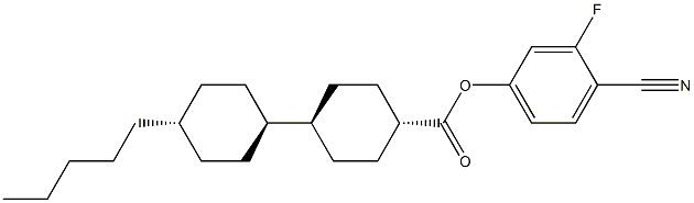 (反式,反式)-4'-戊基-[1,1'-联环己烷]-4-羧酸 4-氰基-3-氟苯基酯结构式
