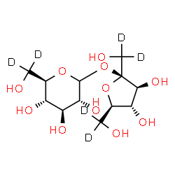 蔗糖-1,1,6,6,6',6'-d6结构式