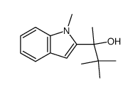 3,3-dimethyl-2-(1-methyl-2-indolyl)butan-2-ol结构式