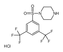 1-((3,5-Bis(trifluoromethyl)phenyl)sulfonyl)piperazine hydrochloride Structure