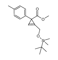 methyl 2-({[tert-butyl(dimethyl)silyl]oxy}methyl)-1-(4-methylphenyl)cycloprop-2-ene-1-carboxylate结构式