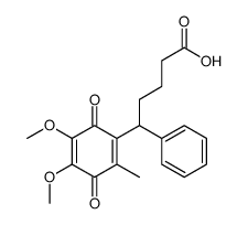 5-(4,5-dimethoxy-2-methyl-3,6-dioxocyclohexa-1,4-dien-1-yl)-5-phenylpentanoic acid结构式